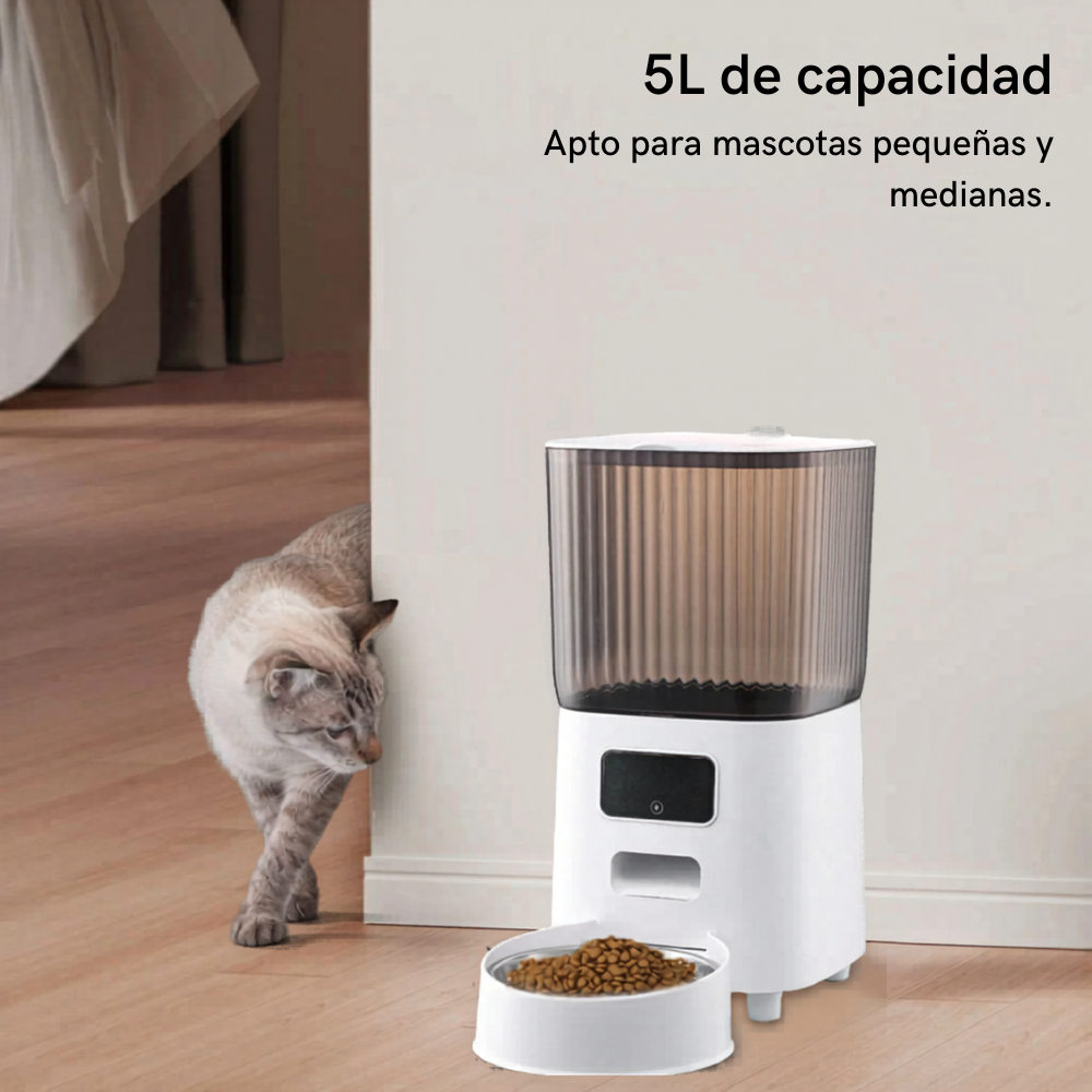 Comedero Automático para Gatos y Perros 5L con WiFi y Control por App