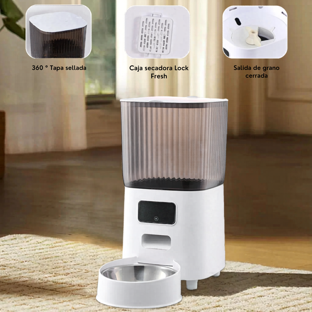 Comedero Automático para Gatos y Perros 5L con WiFi y Control por App