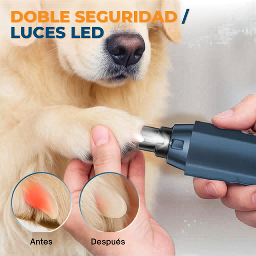 Cortauñas Eléctrico 2 en 1 para Mascotas — Corte y Lima Seguro Sin Miedo a Hacer Daño