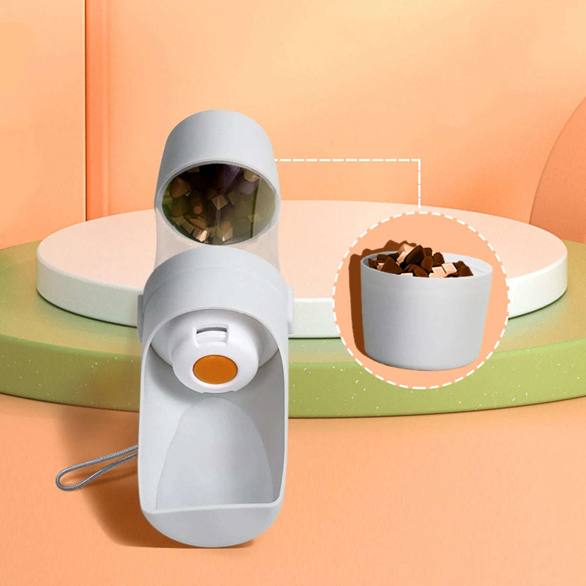 Botella de Agua Portátil para Perros y Gatos con Dispensador de Comida